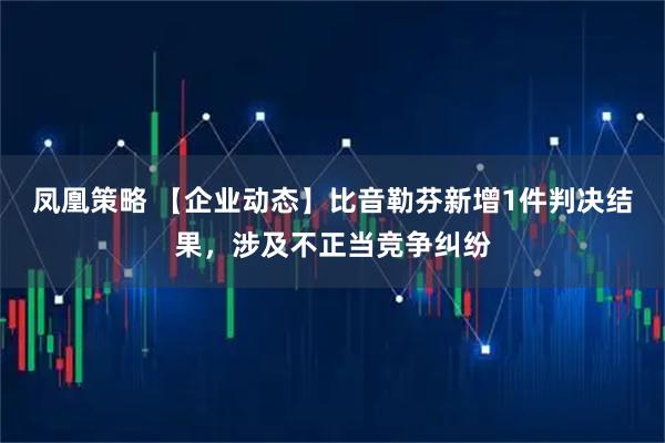 凤凰策略 【企业动态】比音勒芬新增1件判决结果,涉及不正当竞争纠纷